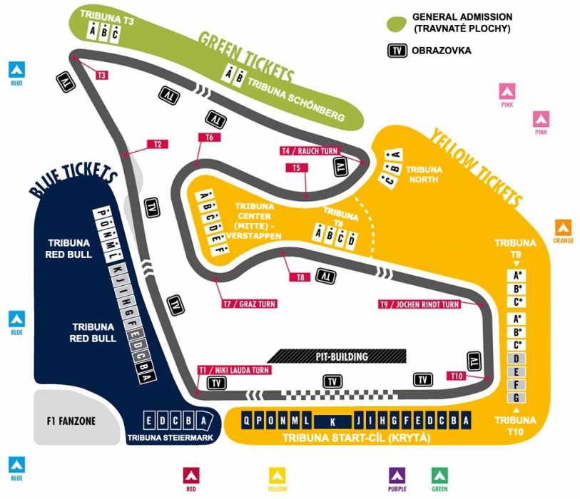 F1 - Velká cena Rakouska 2025 - 1 noc (trasa Morava)