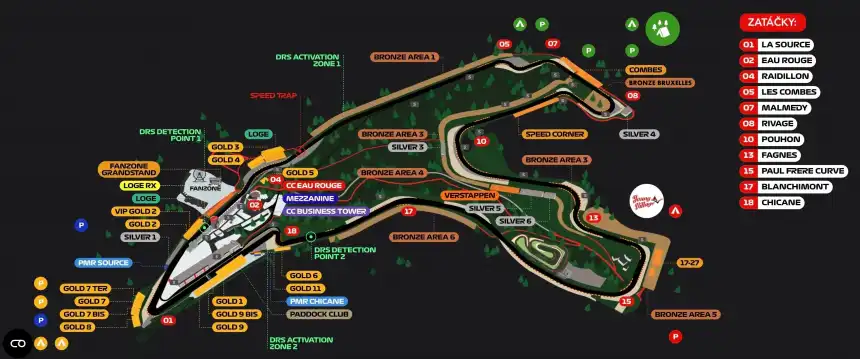 F1 - Velká cena Belgie 2026