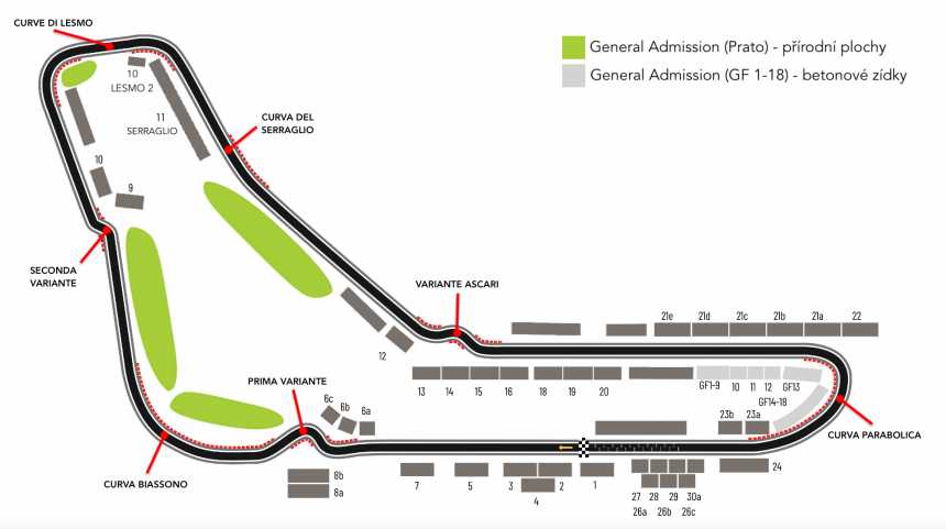 F1 - Velká cena Itálie 2025 (Monza) - odlet z Prahy