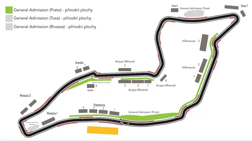 F1 - Velká cena Itálie 2025 (Imola) - 3 noci - trasa Morava